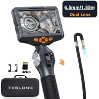TESLONG TD500 6.5MM Dual Lens Articulating Borescope 2.0MP 5 Inch IPS Two Way 360° Steering Endoscope Camera with WIFI 1