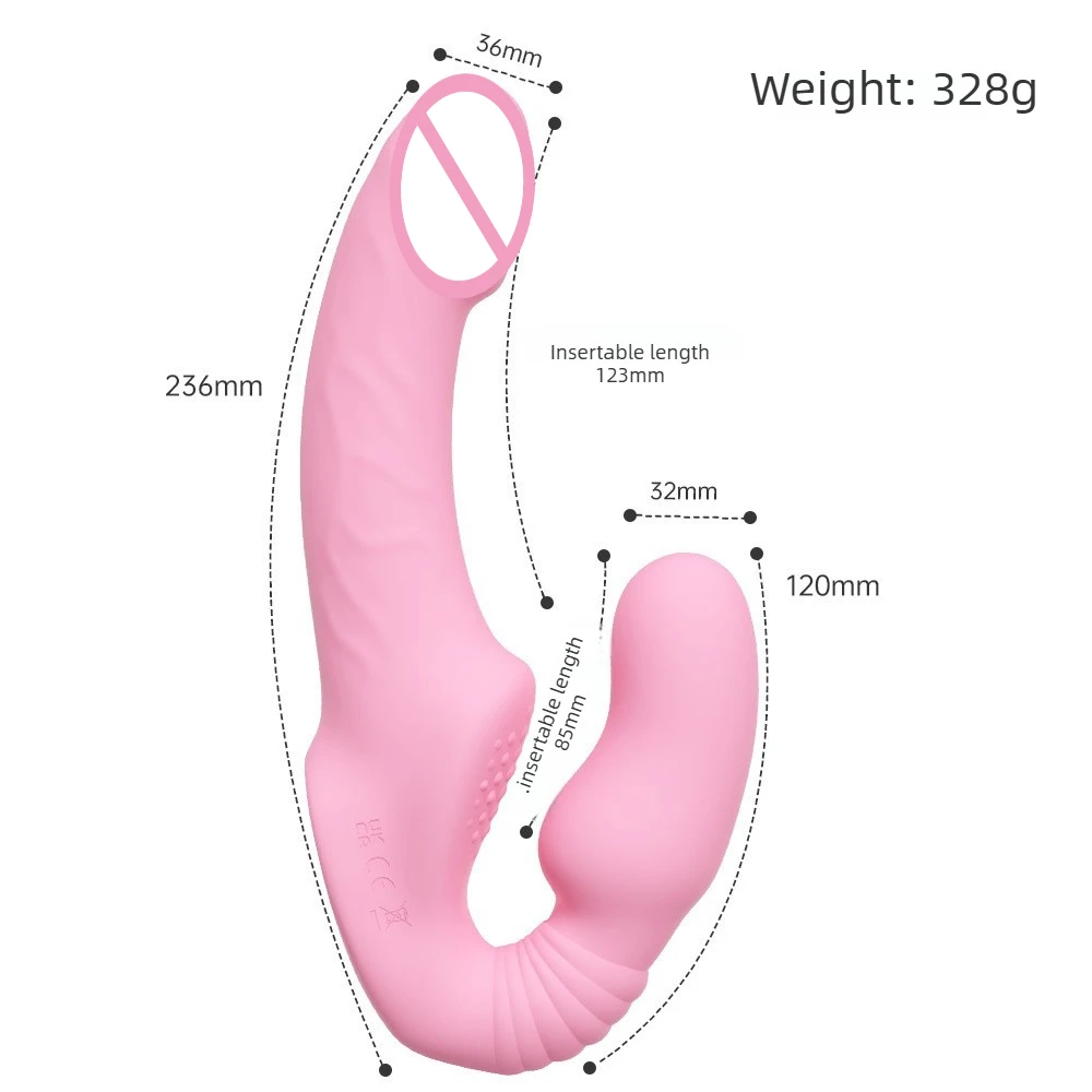 Strapless strap-on dildo vibrator met afstandsbediening dames_voghion.com