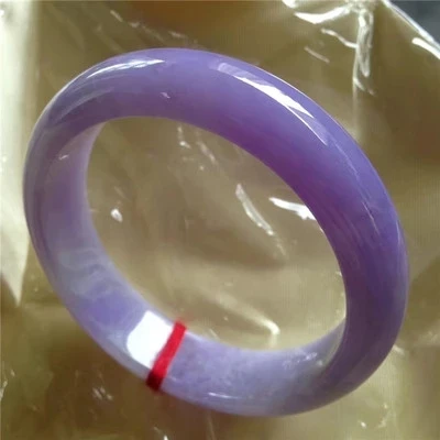 Send Certificat Natural Burmese Jade And Purple 54-62mm Bracelet Elegant Princess Jewelry