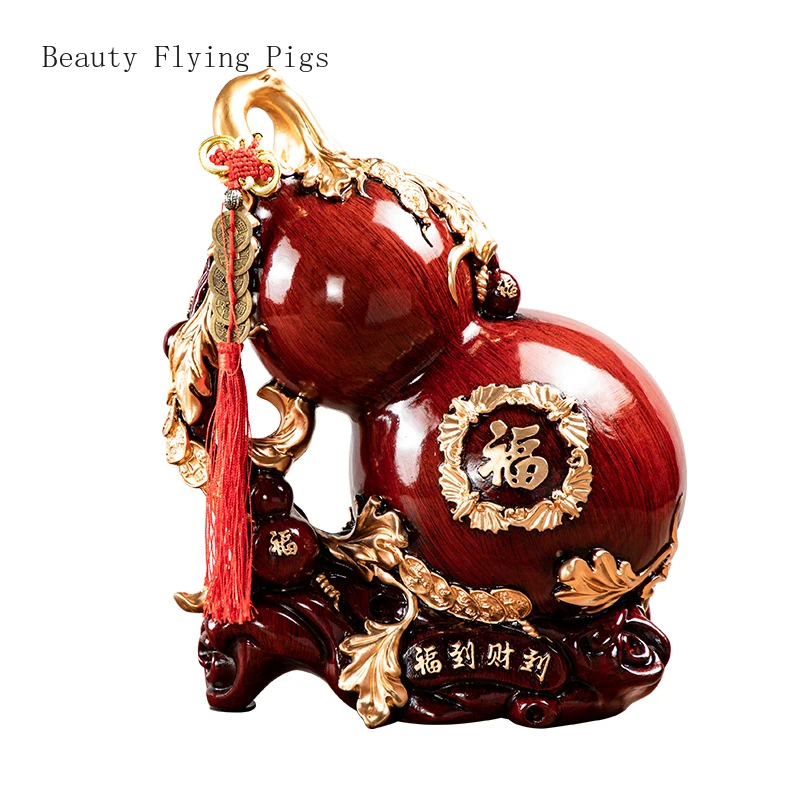 

Creative resin gourd savings can decoration, home and office desk decoration feng shui PLANT home accessories