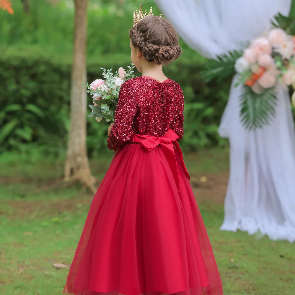 4-15 years old Beautiful formal dress Layers Puffy Flower Girl Dress for  Wedding Kids Pageant