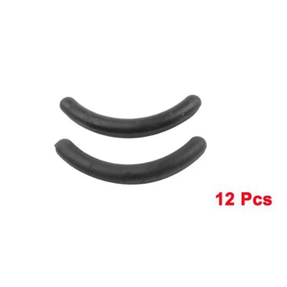 Replacement Black Rubber 12 Pcs Makeup Tool Eyelash Curler Pads for Lady