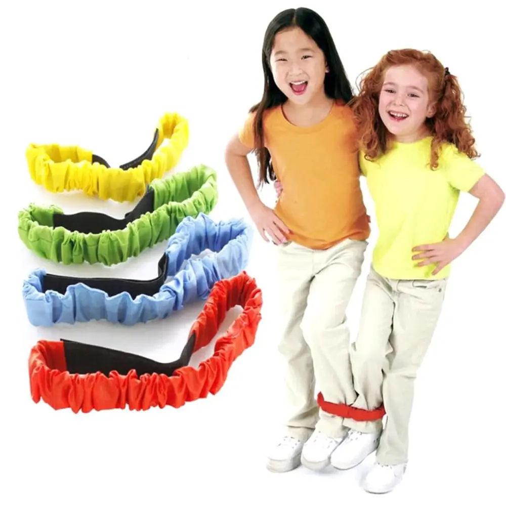 

Elastic Three-legged Ropes Outdoor Kids Cooperation Training 4Pcs Running Race Toys for Children