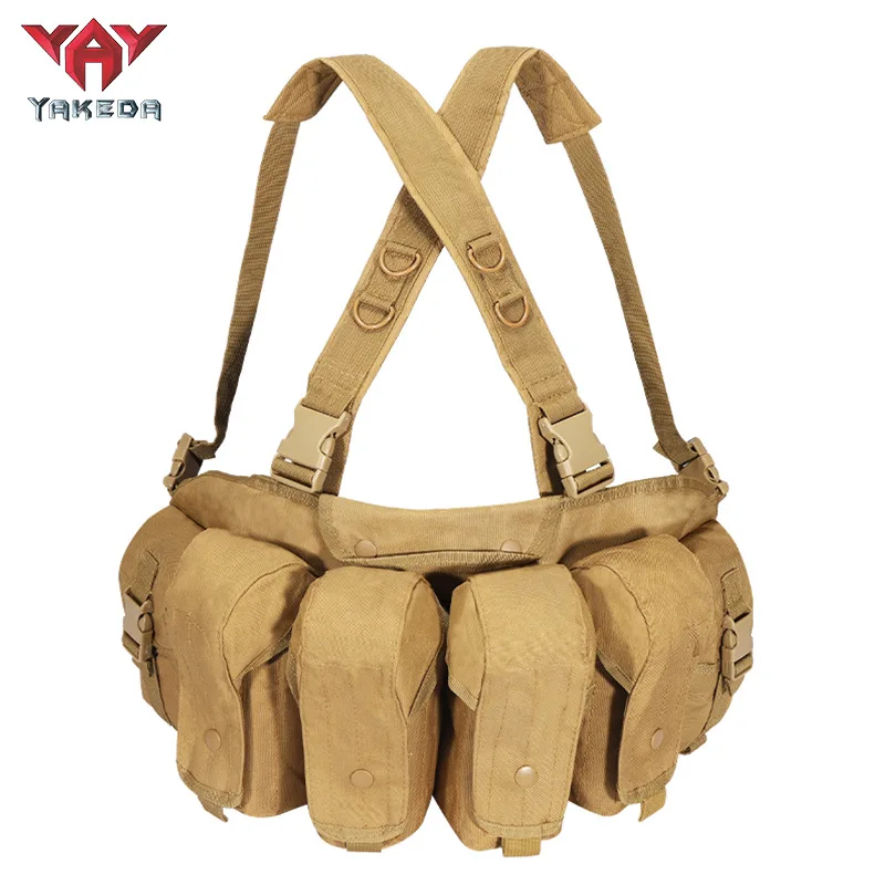 YAKEDA Tactical Vest Hunting Waist Bag Army Military Equipment AK 47 Molle Magazine Pouch Outdoor Hiking Camping Belt Bag