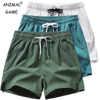 New Mens Fitness Lightweight Sweatpants Summer Casual Pockets Shorts Basic Solid Color Short Pants Jogging Beach Shorts Men 1