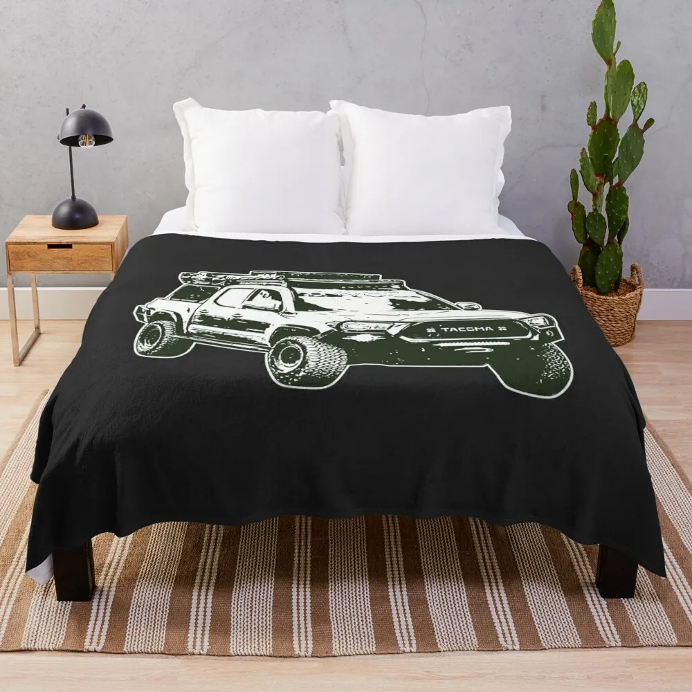 

Adventure Tacoma Sketch Throw Blanket Blankets Sofas Of Decoration Shaggy Blanket Beach Blanket