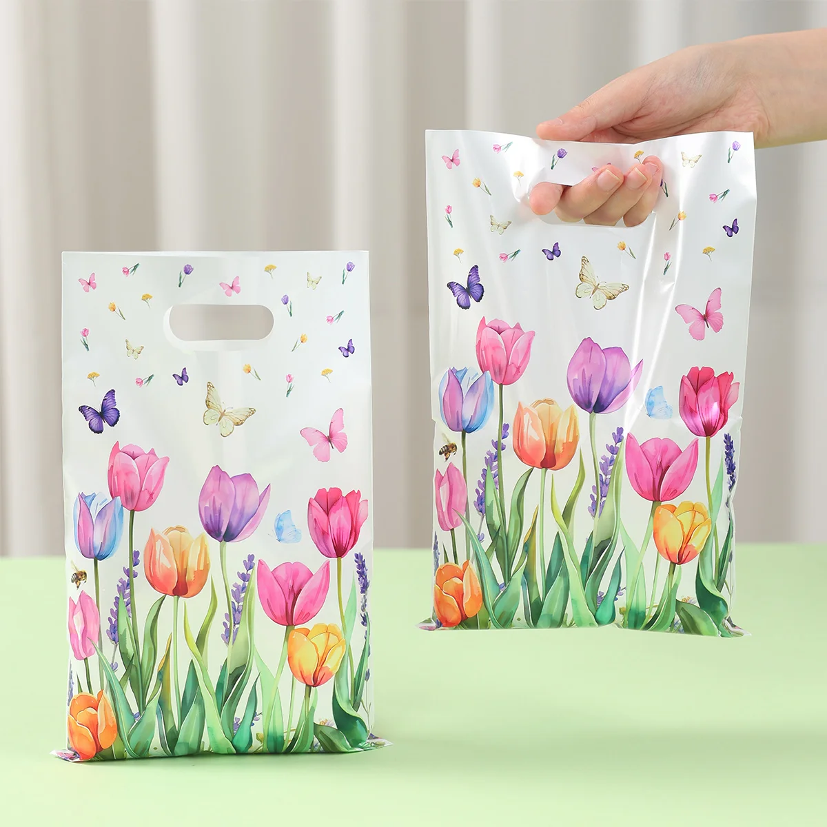 10/25/50 Stück Tulpe Schmetterling Geschenktüten Süßigkeitentüte Geburtstag Party Dekor Kinder 1. Hochzeit Geburtstag Babyparty Partygeschenke Zubehör