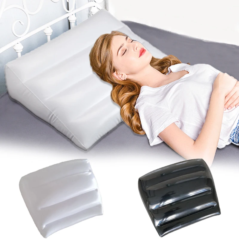 Almohadas de viaje inflables portátiles para el cuello, reposapiés, cojines de siesta de oficina, soporte de descanso, vuelo de Camping