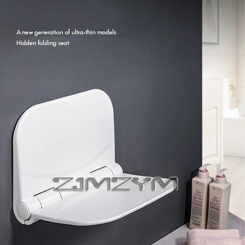Wall-mounted Shower Seats Plastic Foldable Shower Stool  Multifunctional Shower Room Bath Porch Sitting Stool For Elderly 2