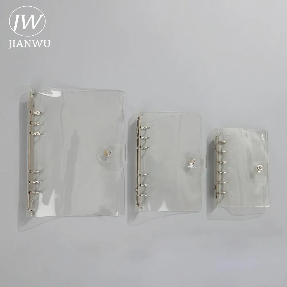 JIANWU A5/A6 Transparent Binder Storage Bag Notebook Journal Stationery Organizer Stationery Storage Box