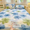 Soft Bedsheet Floral Style Bed Linen Skin-friendly Fitted Sheet Winter Bed Cover sabanas para cama (Pillowcase Need Order) 4