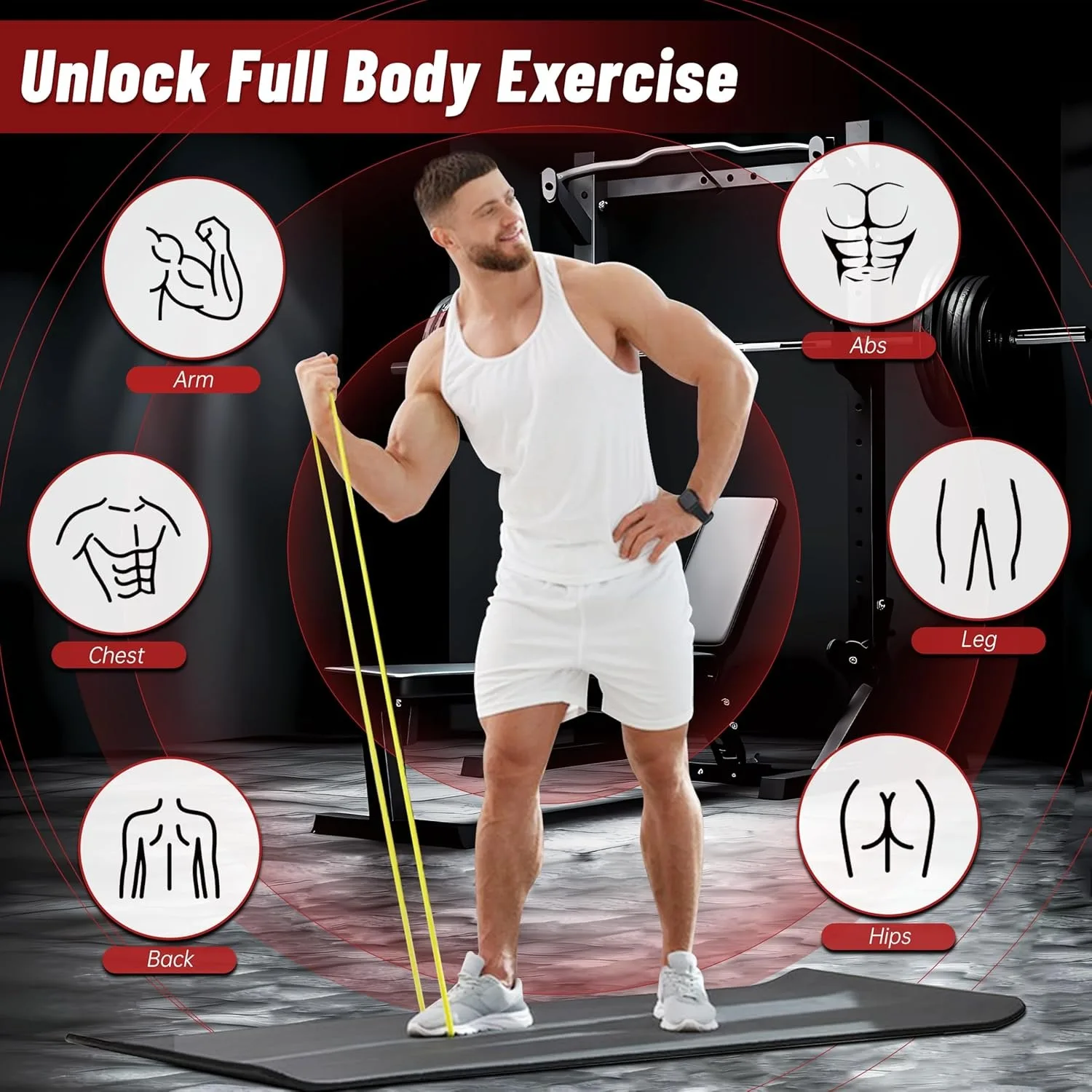 Versatile 7-Level Resistance Bands