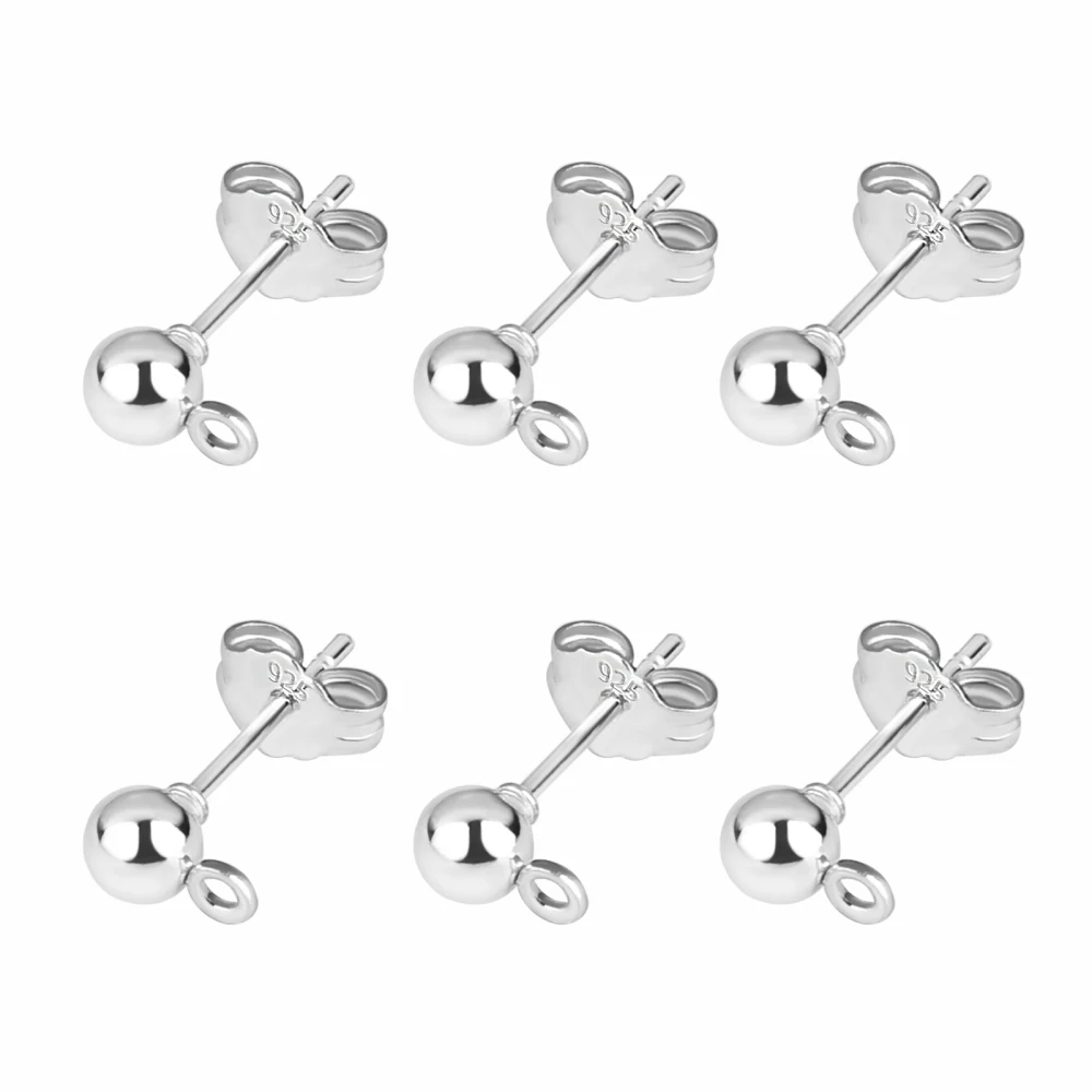 50 Stück 925 Silber vergoldet Blank Post Ohrringe Ohrstecker Basis Pins mit Ohrring Stecker Erkenntnisse Ohr zurück für DIY Schmuckherstellung – Detail 11