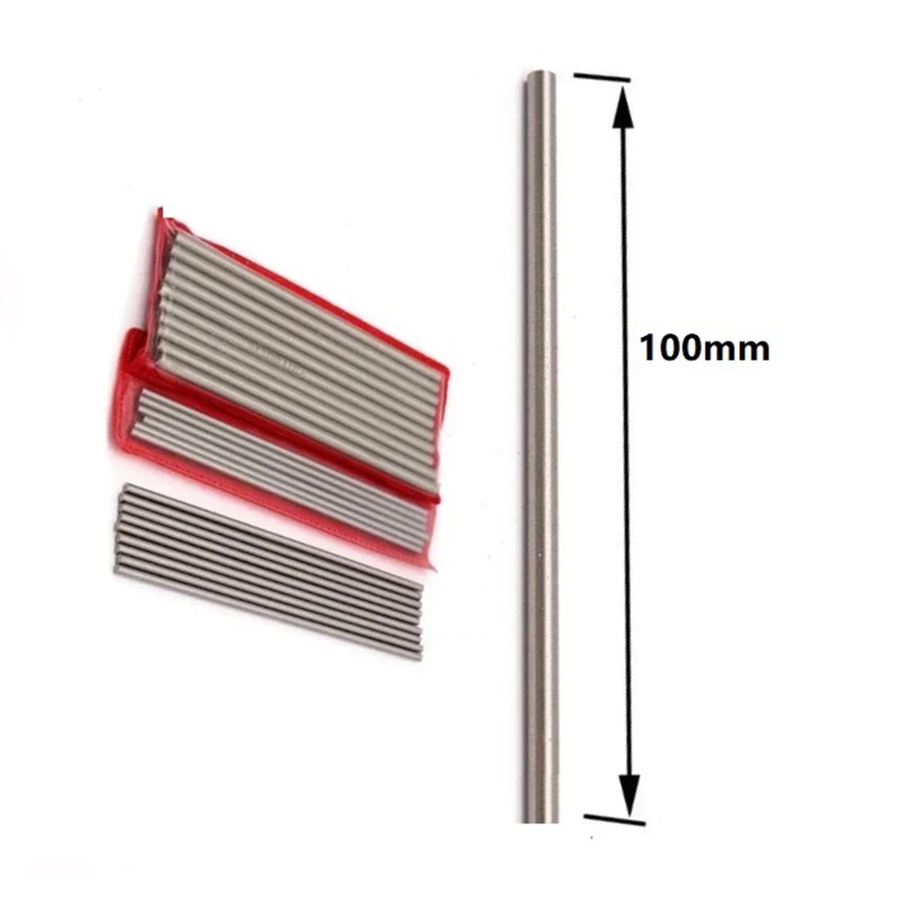 10pc Solid Round Rod Lathe Bar 1mm-4mm Shaft DIY Craft Tool Linear Shaft 100mm Carving Cutter Tool Parts Silver