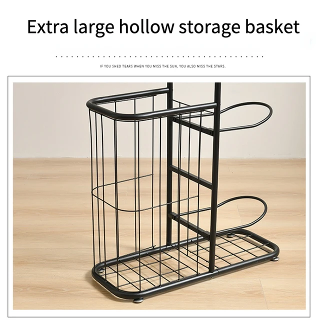 Support de Stockage de Balle de Basket-Ball,Organisateur autoportant à 5  Niveaux pour Garage,Présentoir Vertical avec Panier,Support de Stockage de