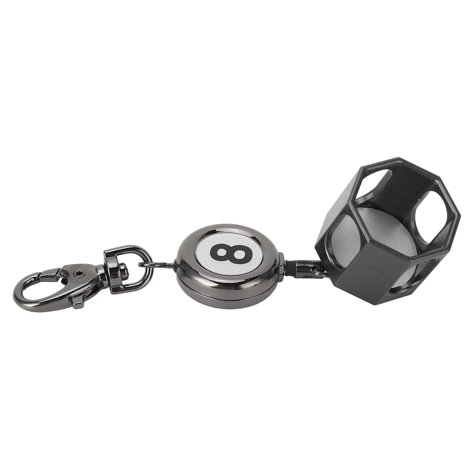 Adjustable Magnetic Pool Chalk Holder-Portable Zinc Alloy & Aluminum, Lightweight Design for club Use, Up to 50cm