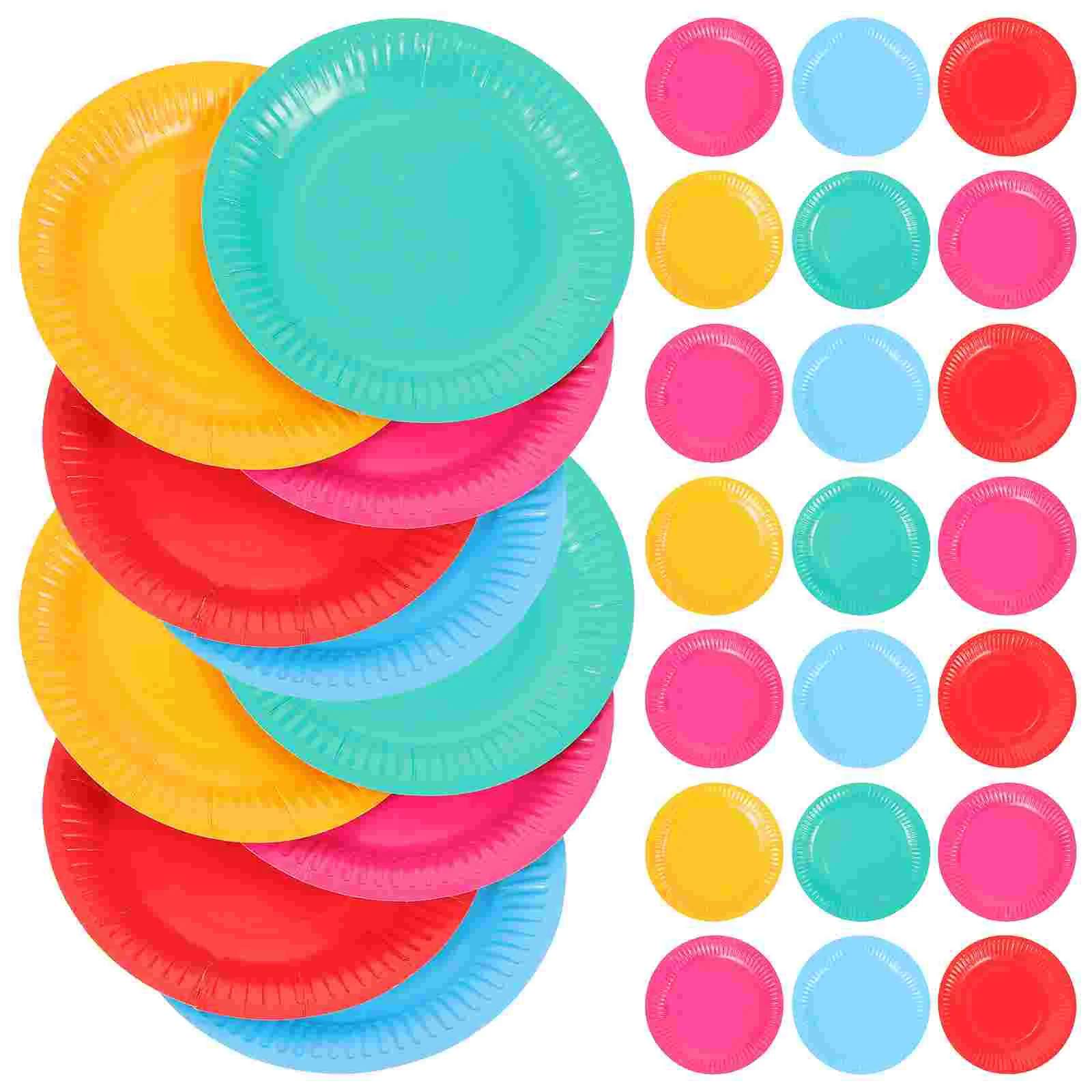 100pcs Paper Cake Plates Colorful for Birthday color paper plates color paper plates for parties