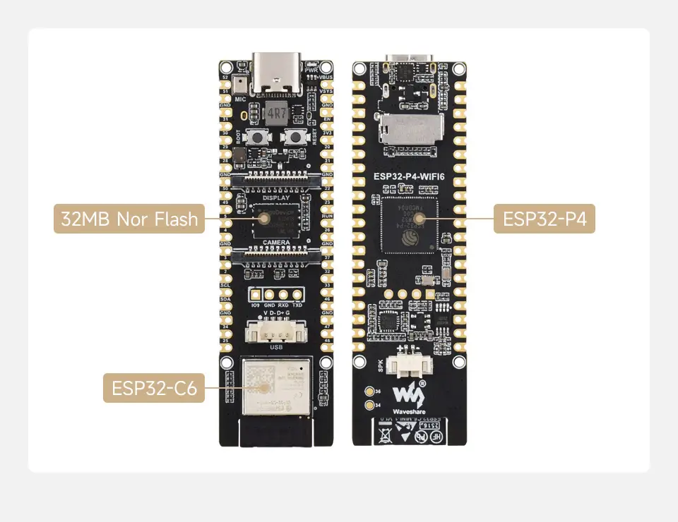 ESP32-P4 Development Board Based on ESP32-P4 Chip and ESP32-C6 Module WiFi6/Bluetooth BLE5 Multimedia Development Board image 3