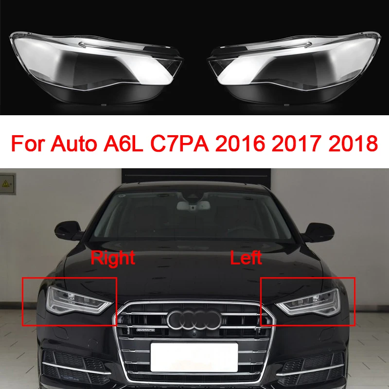 

For Audi A6 A6L C7 2016 2017 2018 Car Headlamp Shade Transparent Headlight Cover Shell Lens Plexiglass Original Lampshade