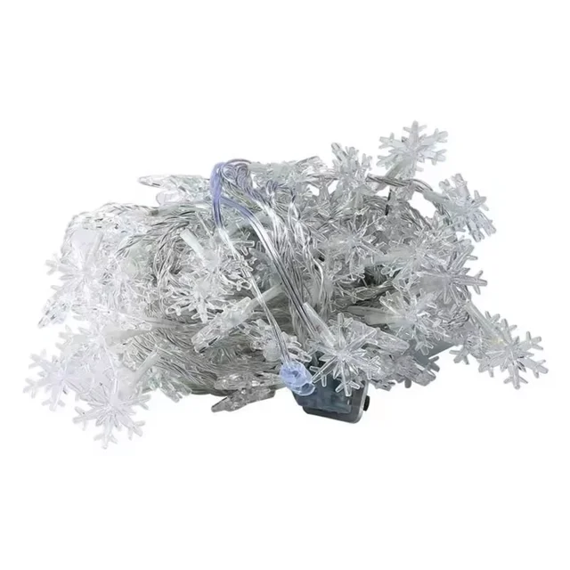 Snowflake LED String Fairy Light Garland Christmas Lights Wedding Decor Christmas Decor for Navidad Party Decoration 6