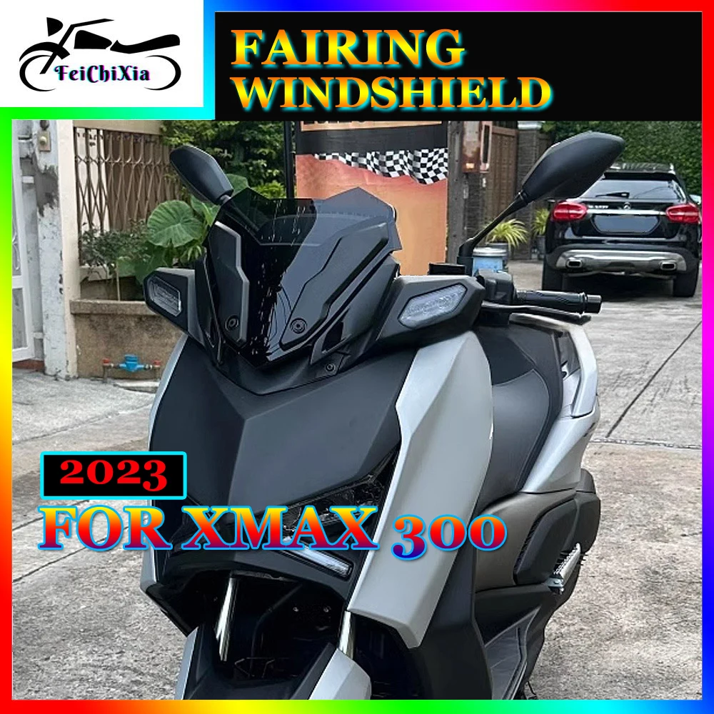 

2023 New Windshield For Yamaha X-MAX 300 XMAX 300 XMAX300 Xmax 300 Motorcycle Accessories Front Windscreen Guard Spoiler