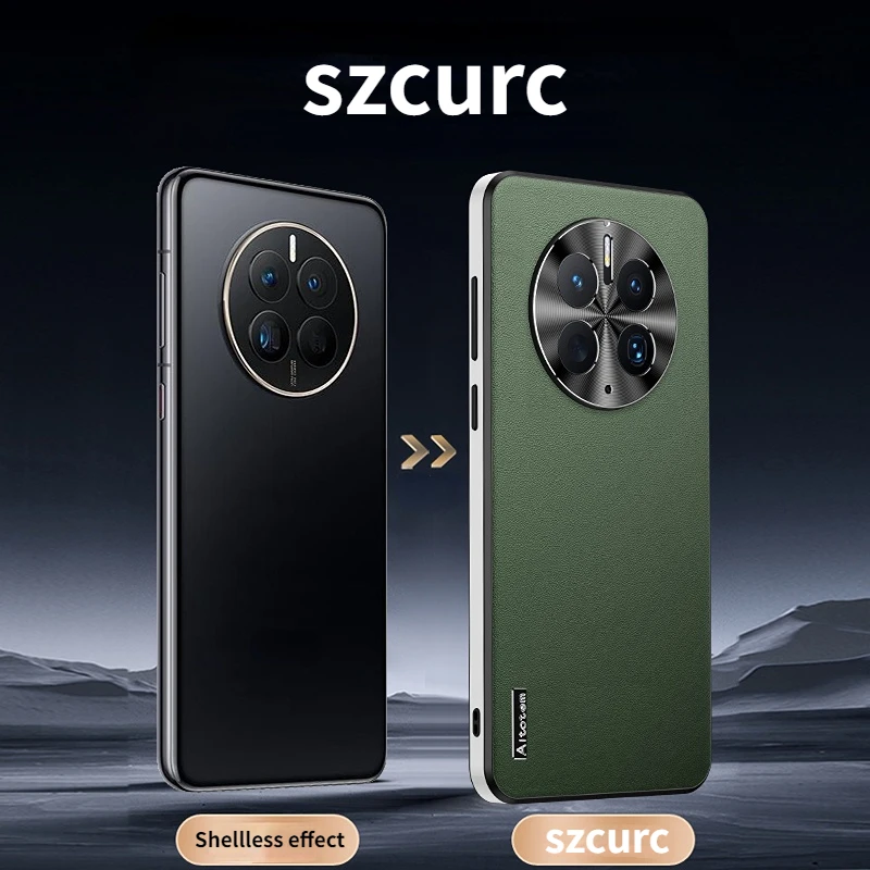 For Original Mate50 CapaPure handmade For Huawei Mate 50 Pro Case luxury Leather shockproof Plating Cover For Mate 50E Back Case