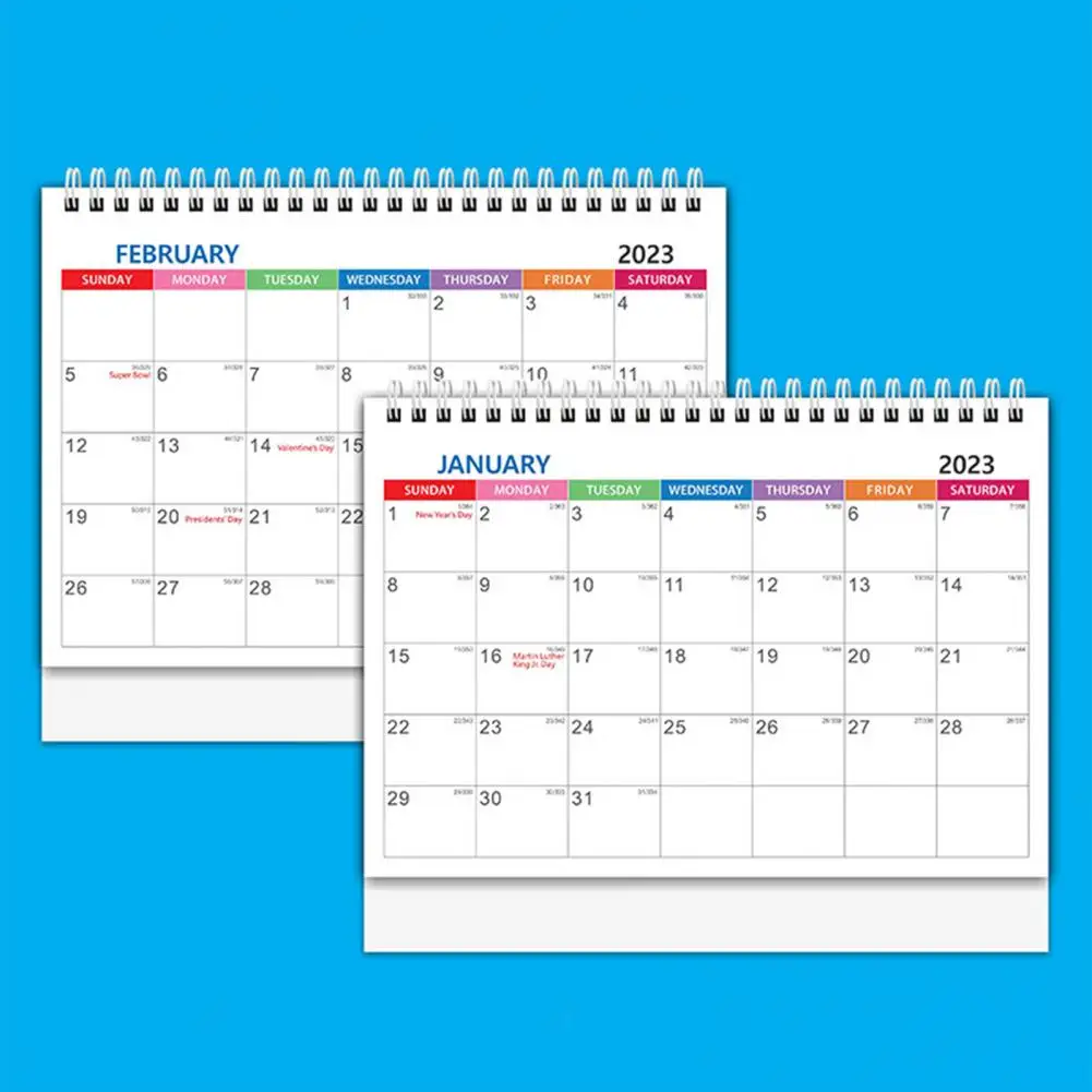 Planning Calendar Innovative Eco-friendly Floral Print School Supplies Desk Calendar Ornament Table Planner
