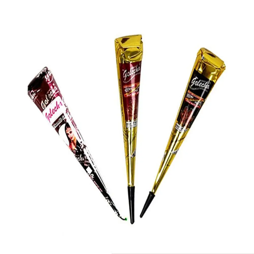 1PC Indian henna tattoo paste cone body paint natural herbal heena mehndi temporary tattoo kit skin paint cream henna cones