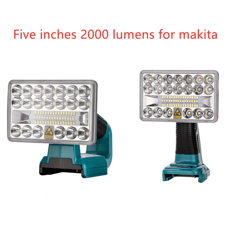 18V 2000LM LED Flashlight Outdoors Spotlight Light for Makita BL1430 BL1830 Lith