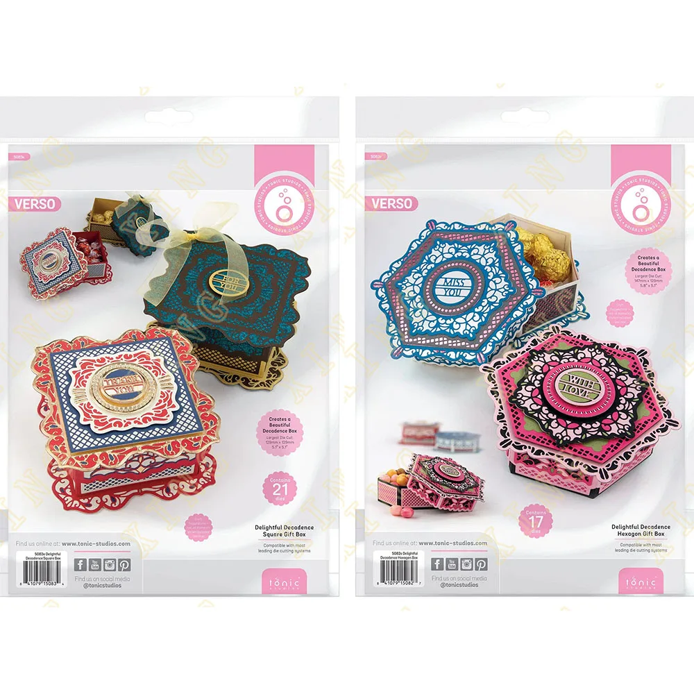 

Geometric Figures Gift Box Stefi Drei Up in Arms Metal Cutting Dies Stencil Die Cut For DIY Scrapbooking Album Embossing Paper