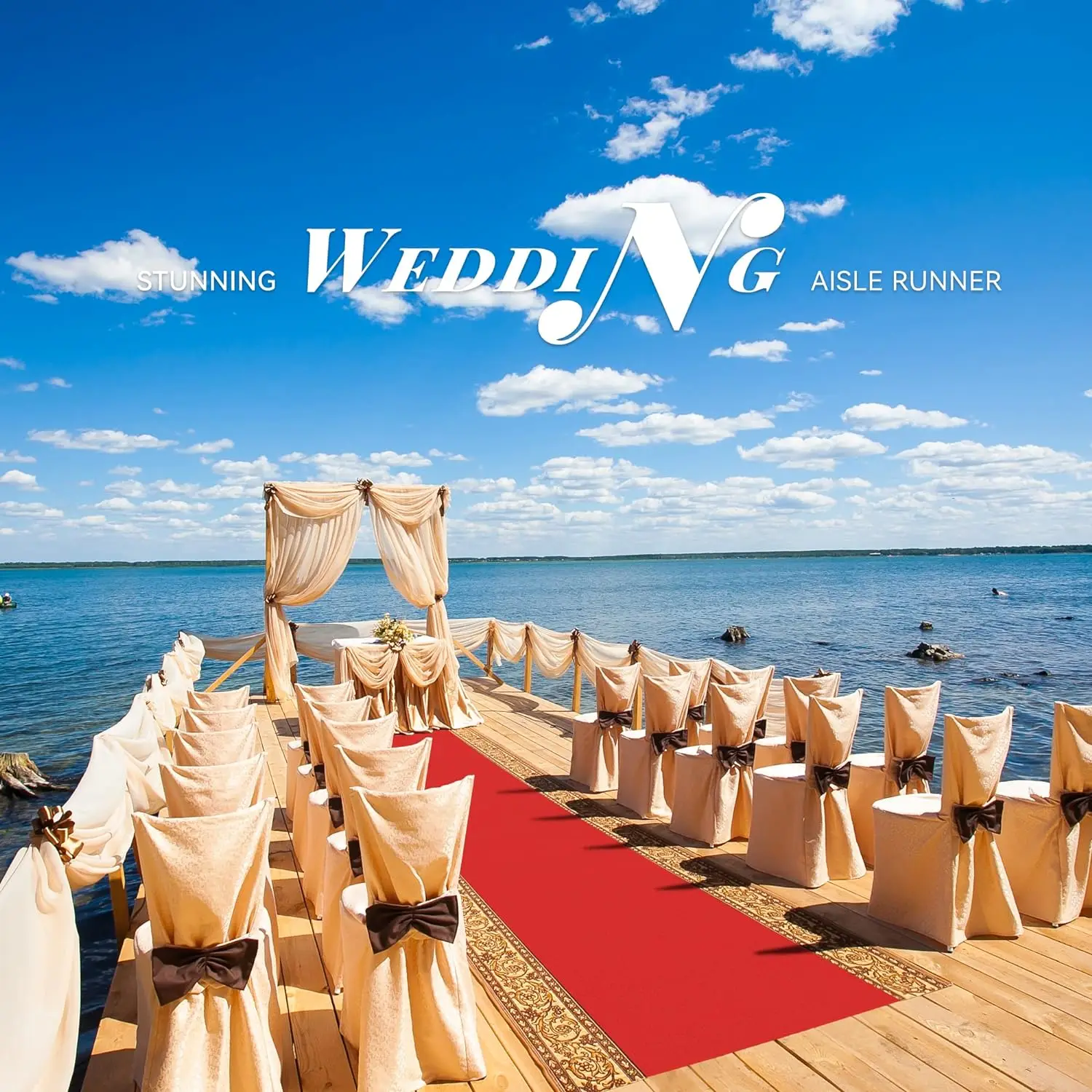 Red Carpet Wedding Stage Stairs Wedding Terrace Exhibition Large Release Conference Outdoor Corridor Running Carpet