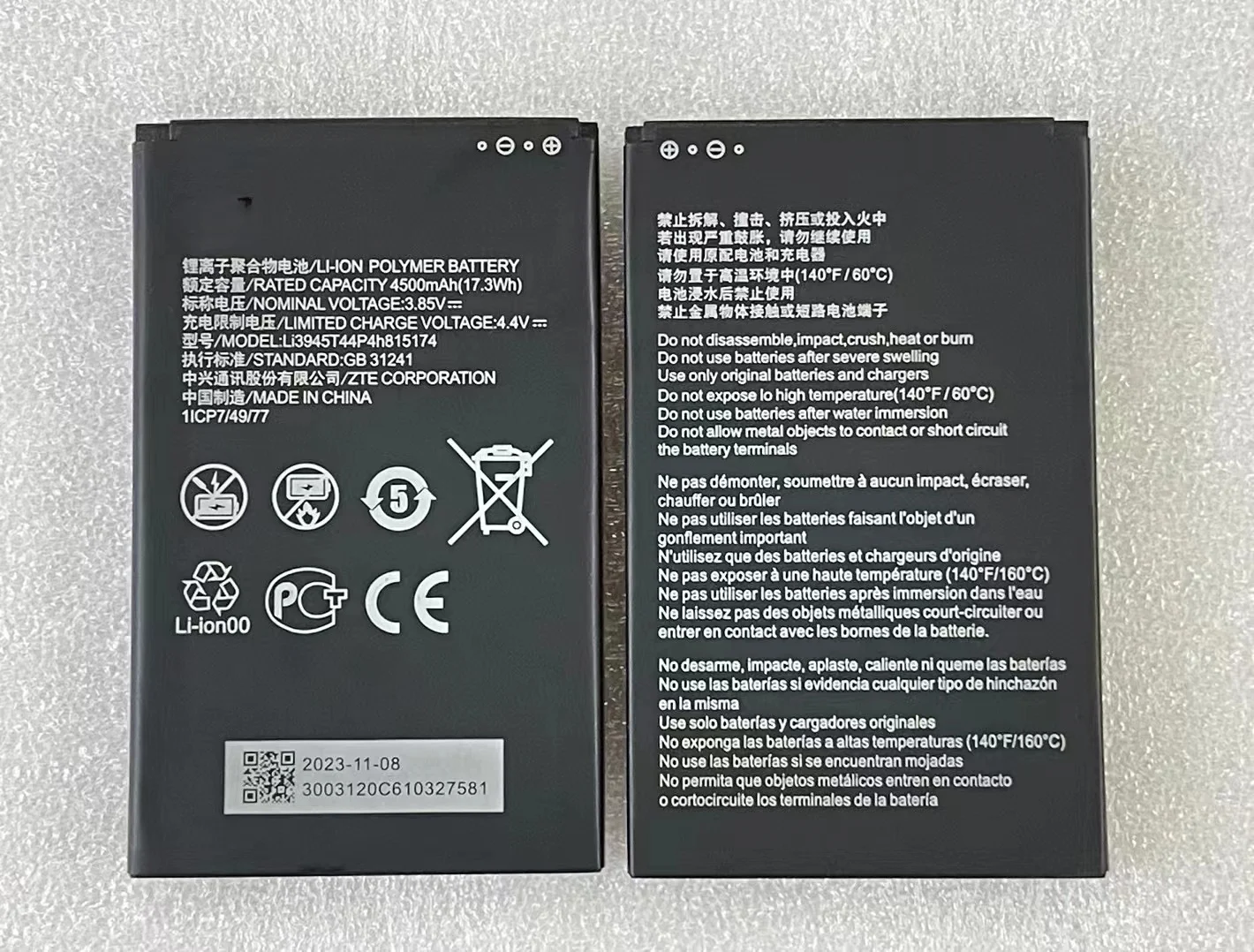 2023 Anni 100% Originale Nuova Batteria 4500Mah Muslimex Per Batterie Router Wireless Wifi Portatile Zte Mu5001 Wifi6 5G