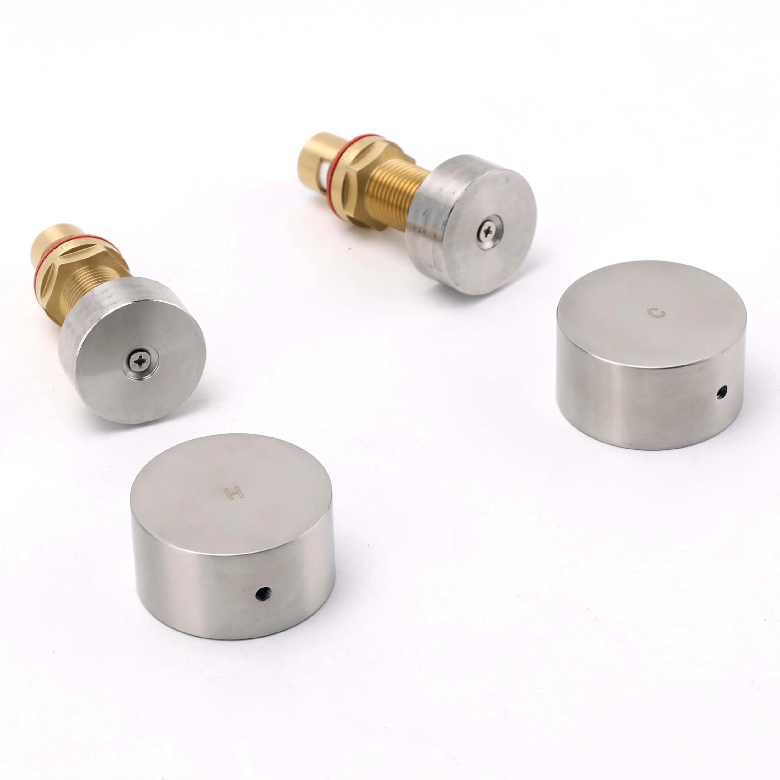**Sydney Stock** KYLINS Bathroom 3 Holes Wall Basin Tap Set Spout Sink Vanity Bathtub Filler Brushed Nickel Round WaterMark Wels