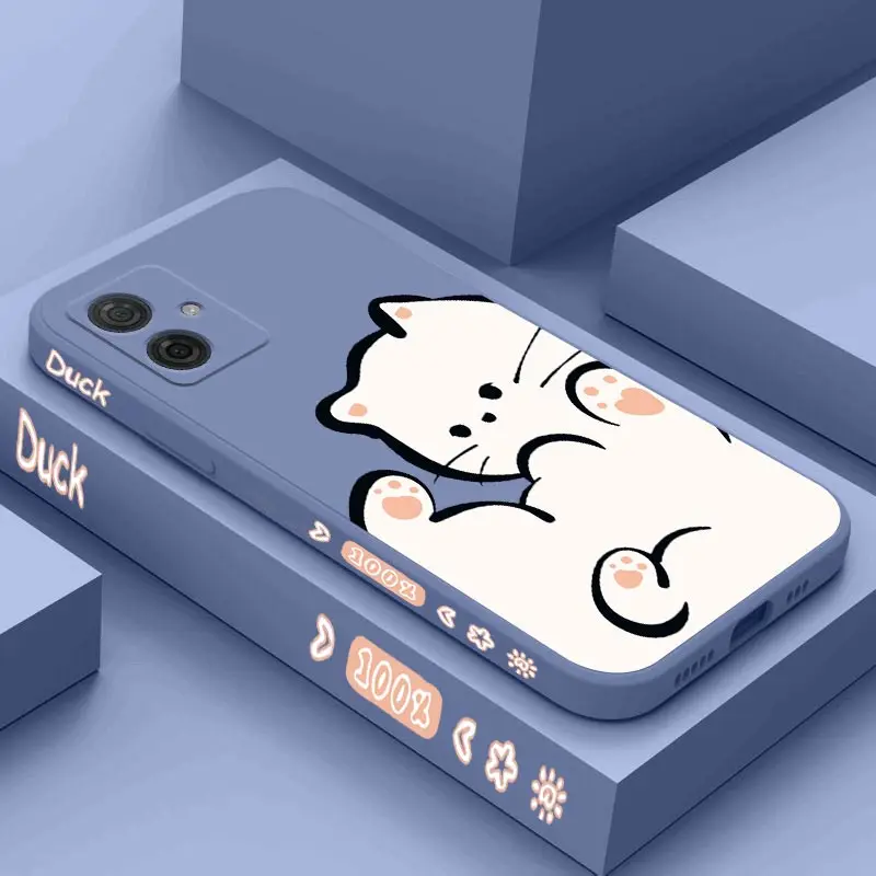 White Cloud Cat Silicone Phone Case - Stylish Protective Cover