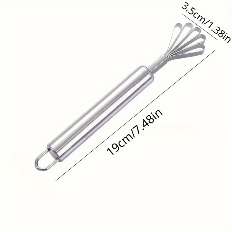 1pc Coconut Meat Removal Knife, Stainless Steel Coconut Shaver, Hanging Seafood Accessories, Kitchen Gadgets, Items