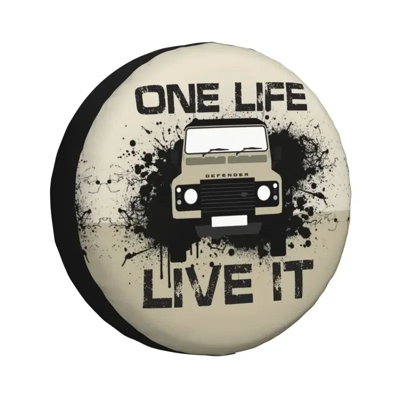 

One Life Live It Spare Wheel Tire Cover for Mitsubishi Pajero Jeep RV SUV 4WD 4x4 Vehicle Accessories 14 15 16 17