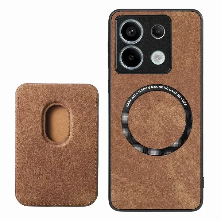 Deluxe 2-in-1 Detachable Leather Back Cover with Magnetic Charging Compatibility
