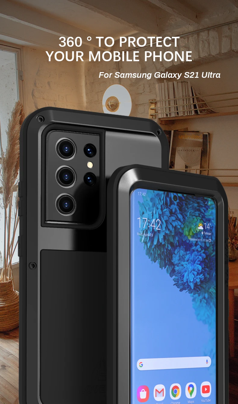 

Мощный чехол LOVE MEI для Samsung Galaxy S21, ультраметаллический бронированный ударопрочный грязеотталкивающий чехол для телефона Samsung Galaxy S21 Plus S21 +