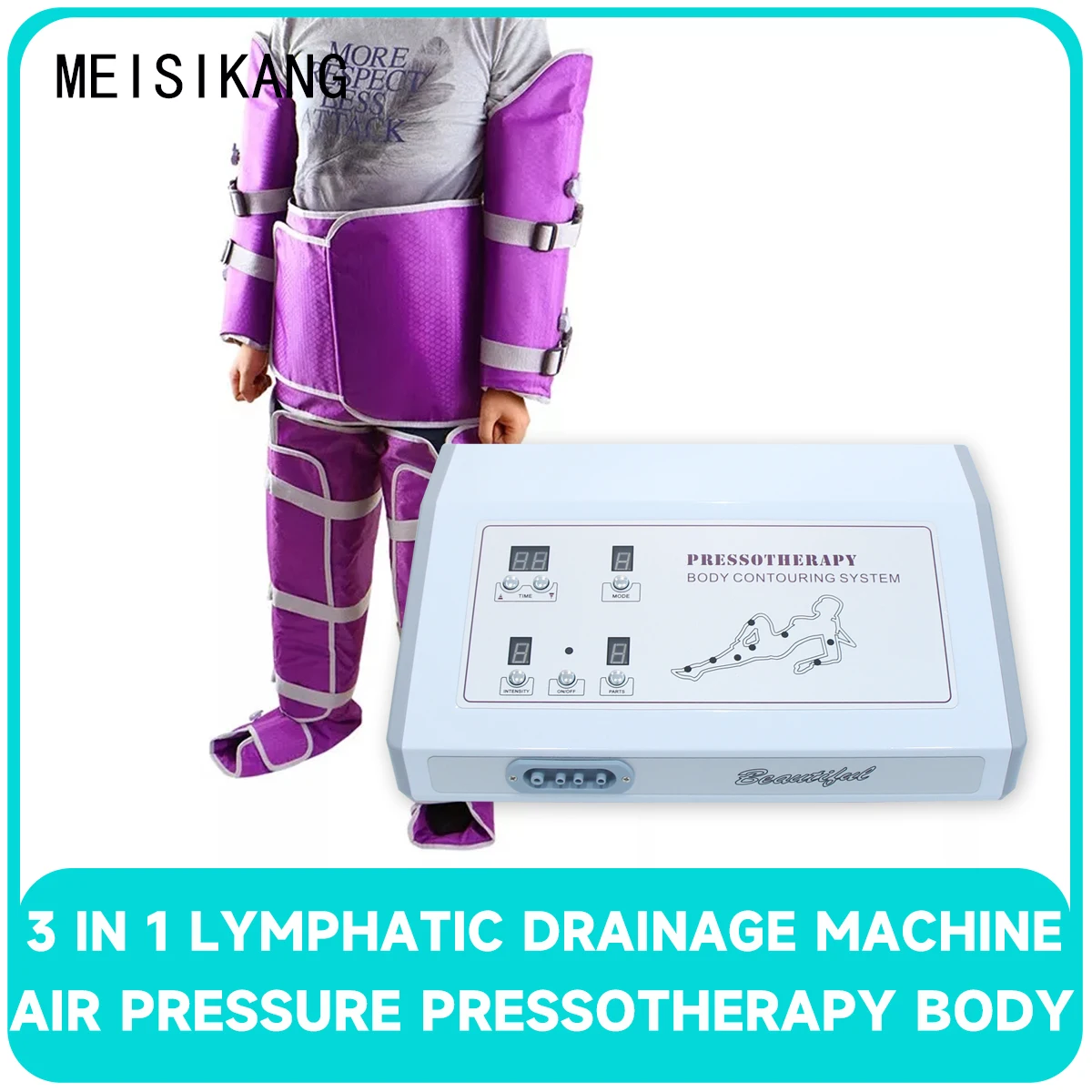 MEISIKANGSaunaSuitLymphaticDrainageSlimmingMachine3DAirPressureTherapyWeightLoss