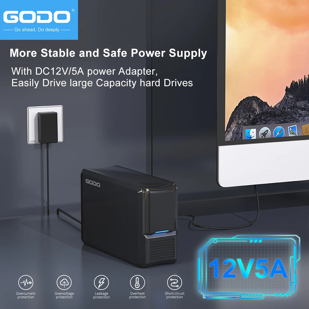 3.5 inch Dual Bay RAID Hard Drive Enclosure USB3.0 to 3.5" SATA HDDs RAID External Enclosure RAID 0/1/JBOD/PM Mode Max 40TB hdd enclosure external hard drive housing