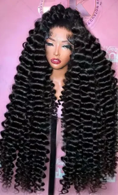 Perruques Lace Front HD transparentes 13x6, en cheveux humains, sans colle, à ondulations profondes souples et bouclées effet mouillé, pour femmes, prêtes à porter pour les vacances 1