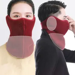 Thermal Earmuffs Mask Breathable Neck Protection Fluffy Fleece Earflap Wrap Mask Ear Warmer Earflap Dustproof Winter Mask Ski