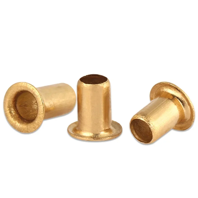 Rivets And Fasteners 50-500 Pieces of Copper Alloy Hollow Rivets, Metal Tubular Rivets M0.9 M1.3 M1.5 M1.7 M2 M2.3 M2.5 M3 M3.5 M4 M5 M6