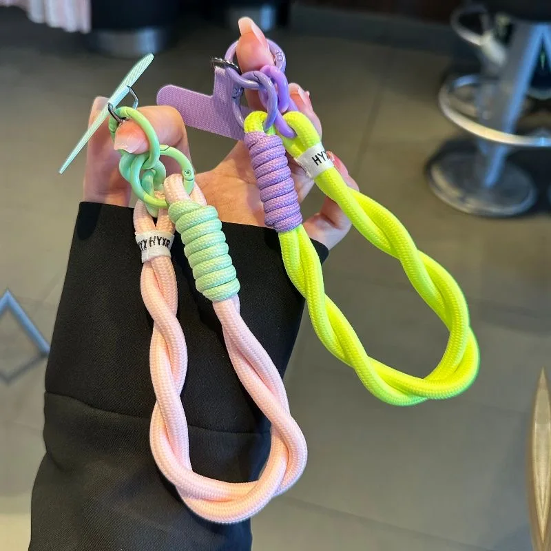 Cute Decorative Mobile Phone Wrist Strap with Anti-Loss Twist Rope Feature