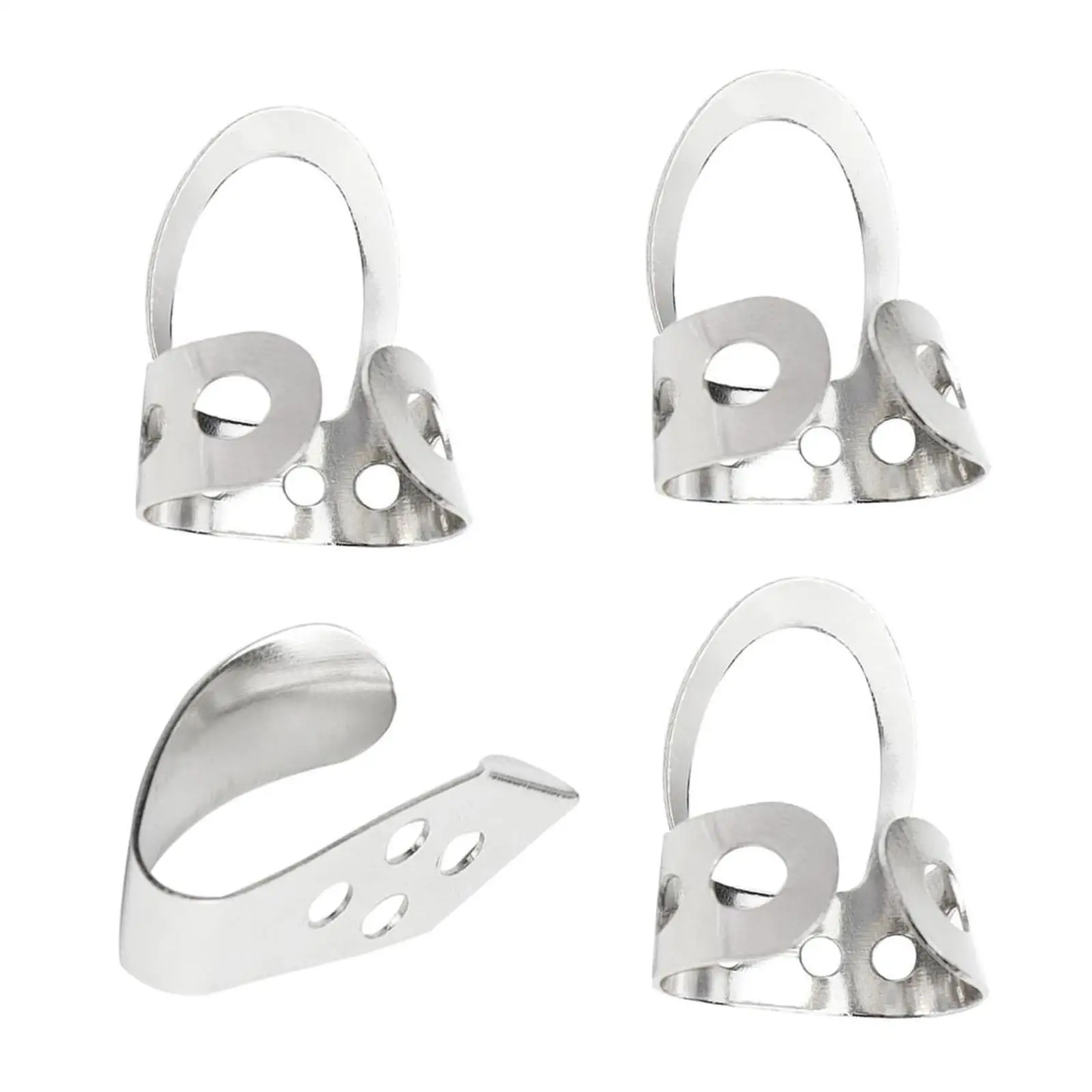 (4 Picks) Classic Finger Picks With Thumb Fingerstyle Guitar-Adjustable