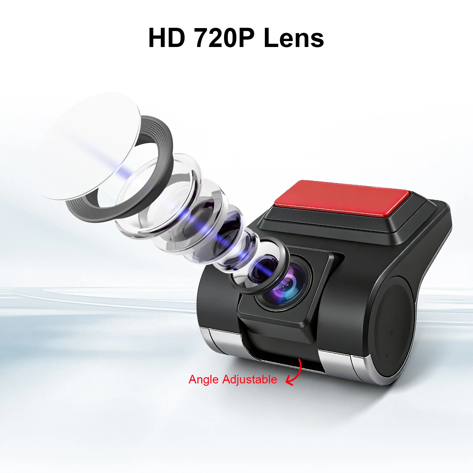 이존트로닉스 USB 전면 대시 카메라 안드로이드 시스템용 범용 차량용 DVR (ADAS 기능 탑재, SD 카드 플러그 포함)