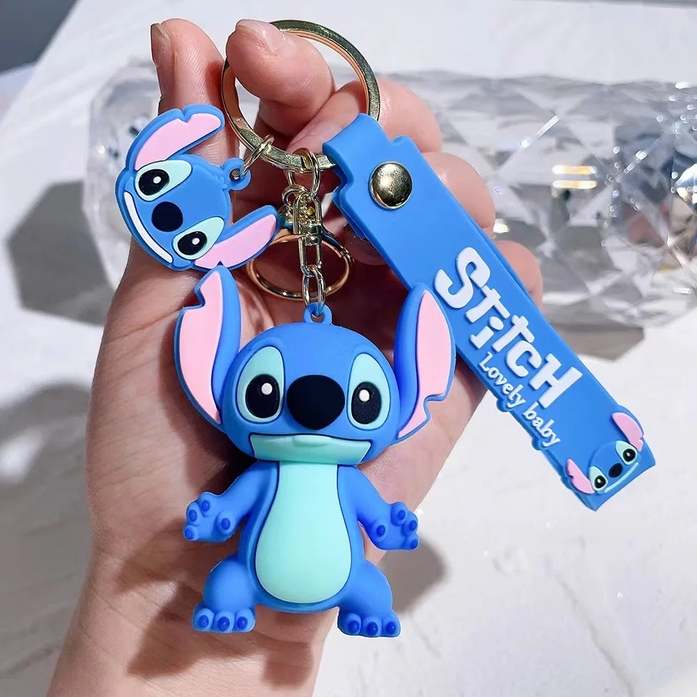 Llavero de Disney Lilo Stitch, figura de acción de Stitch, llaveros, colgante, adorno, muñecas, colección, modelo, juguetes de Stitch para niños, regalo