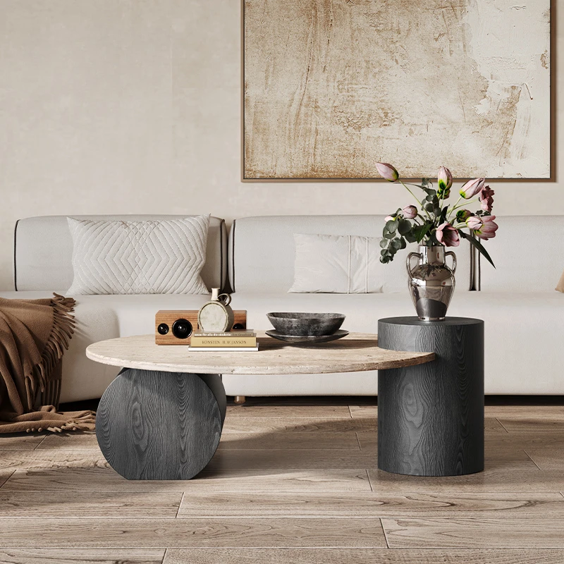 Travertine Stone Side Table 4