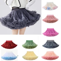 Little Girls Tulle Tutu Skirt Ballerina Pettiskirt Fluffy Children Ballet Skirts For Party Dance Princess Girl Tulle Clothes