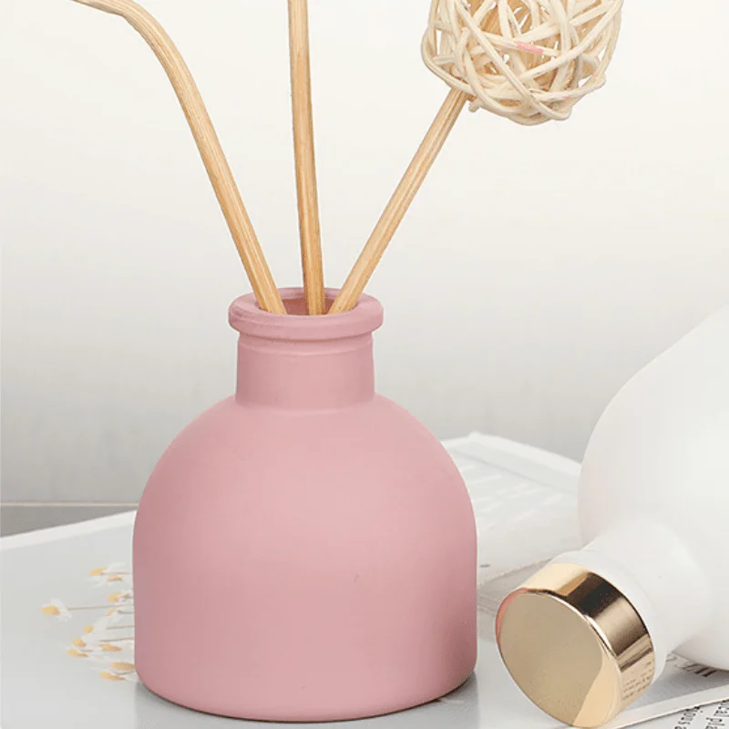 Glass Reed Diffuser Bottle Fragrance Essential Oil Bottle Table Living Room Home Decoration Family Festival Gift Home Supplies